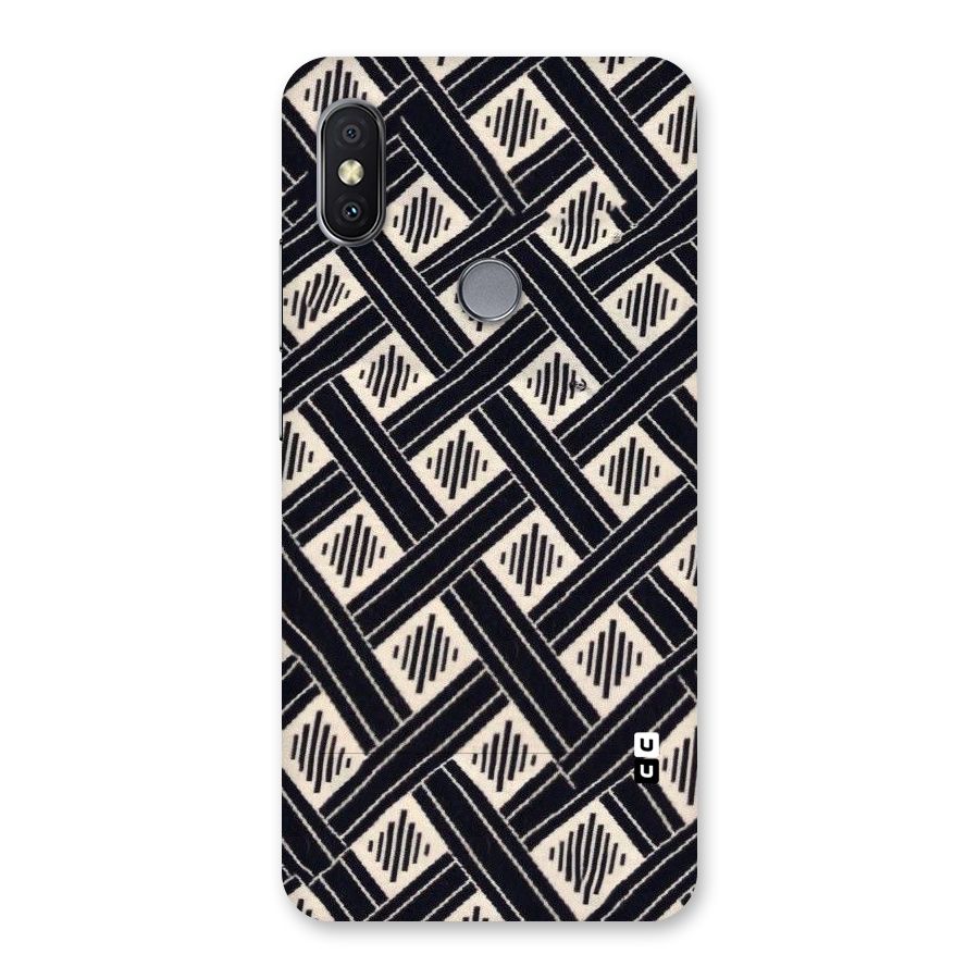 Black Beige Criscros Back Case for Redmi Y2