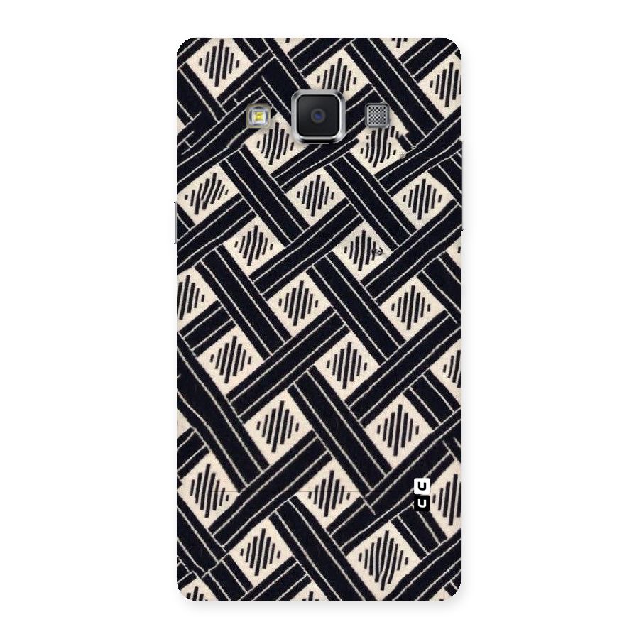 Black Beige Criscros Back Case for Samsung Galaxy A5