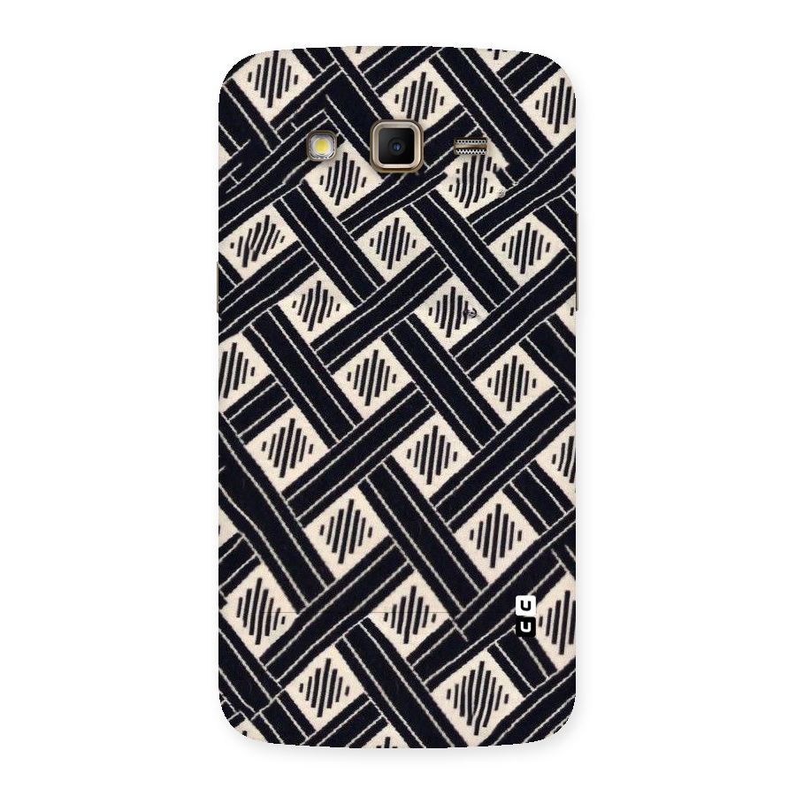 Black Beige Criscros Back Case for Samsung Galaxy Grand 2