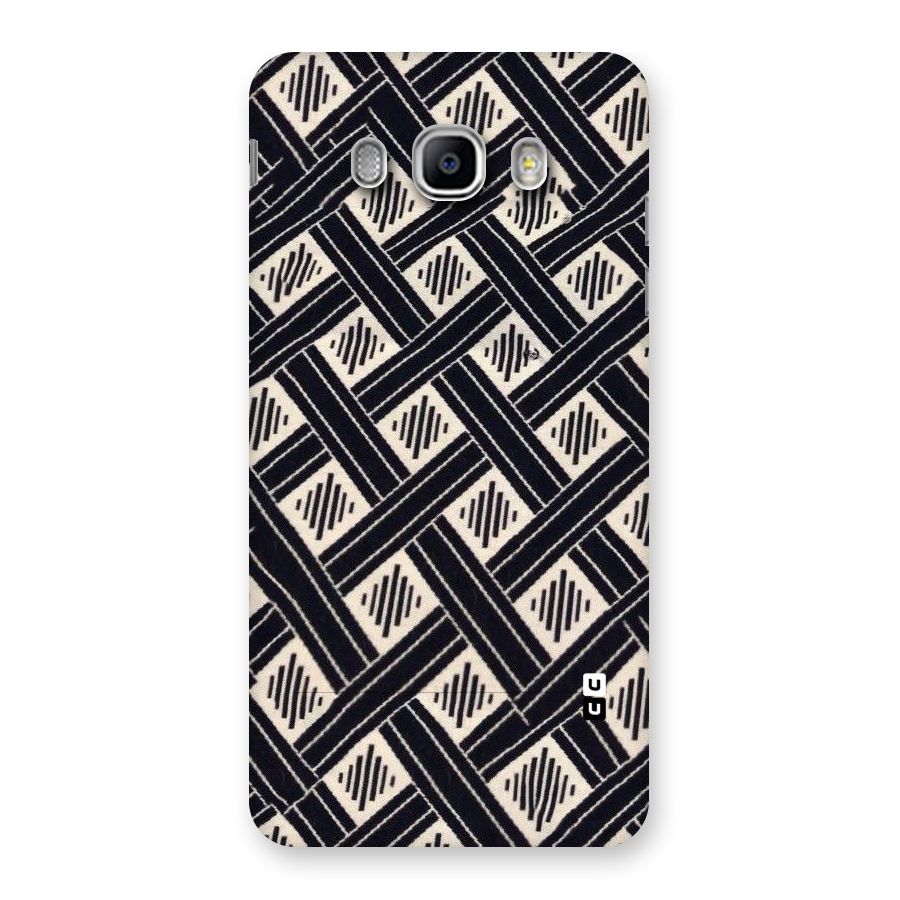 Black Beige Criscros Back Case for Samsung Galaxy J5 2016