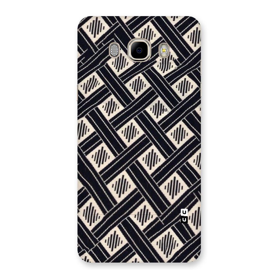 Black Beige Criscros Back Case for Samsung Galaxy J7 2016