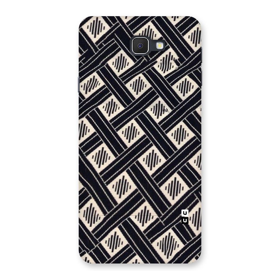 Black Beige Criscros Back Case for Samsung Galaxy J7 Prime