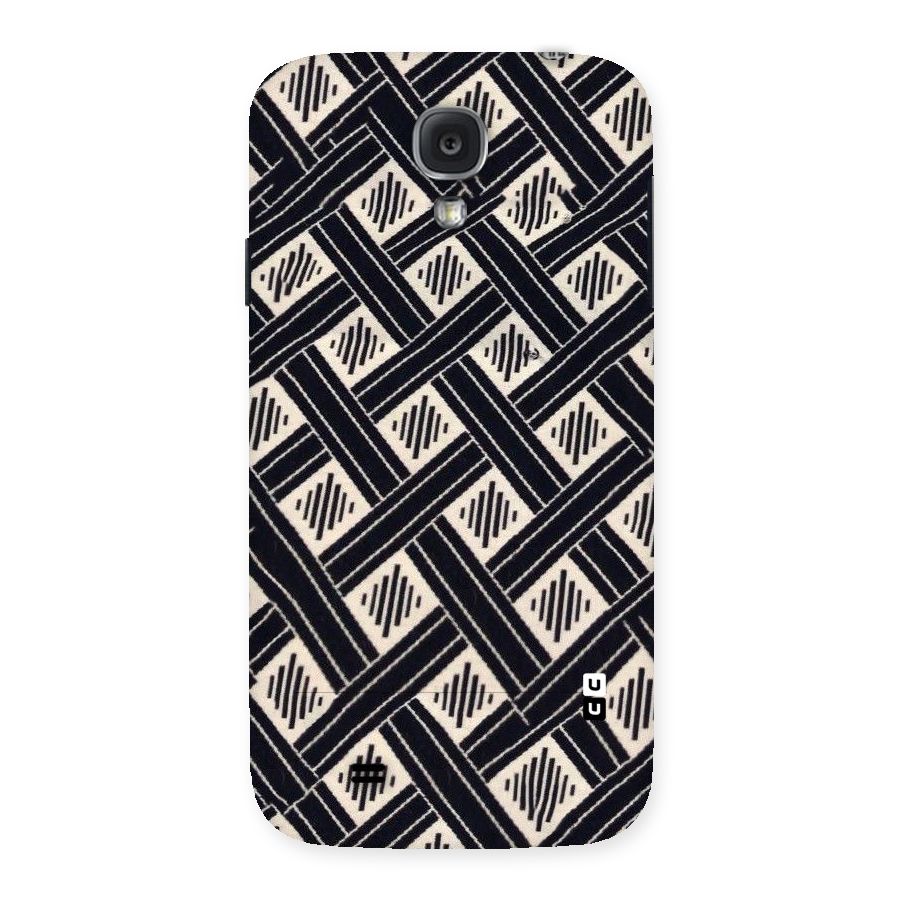 Black Beige Criscros Back Case for Samsung Galaxy S4