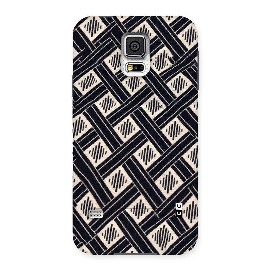 Black Beige Criscros Back Case for Samsung Galaxy S5
