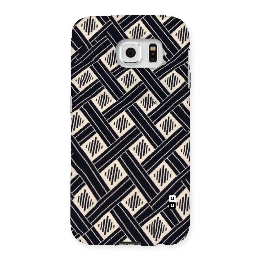 Black Beige Criscros Back Case for Samsung Galaxy S6