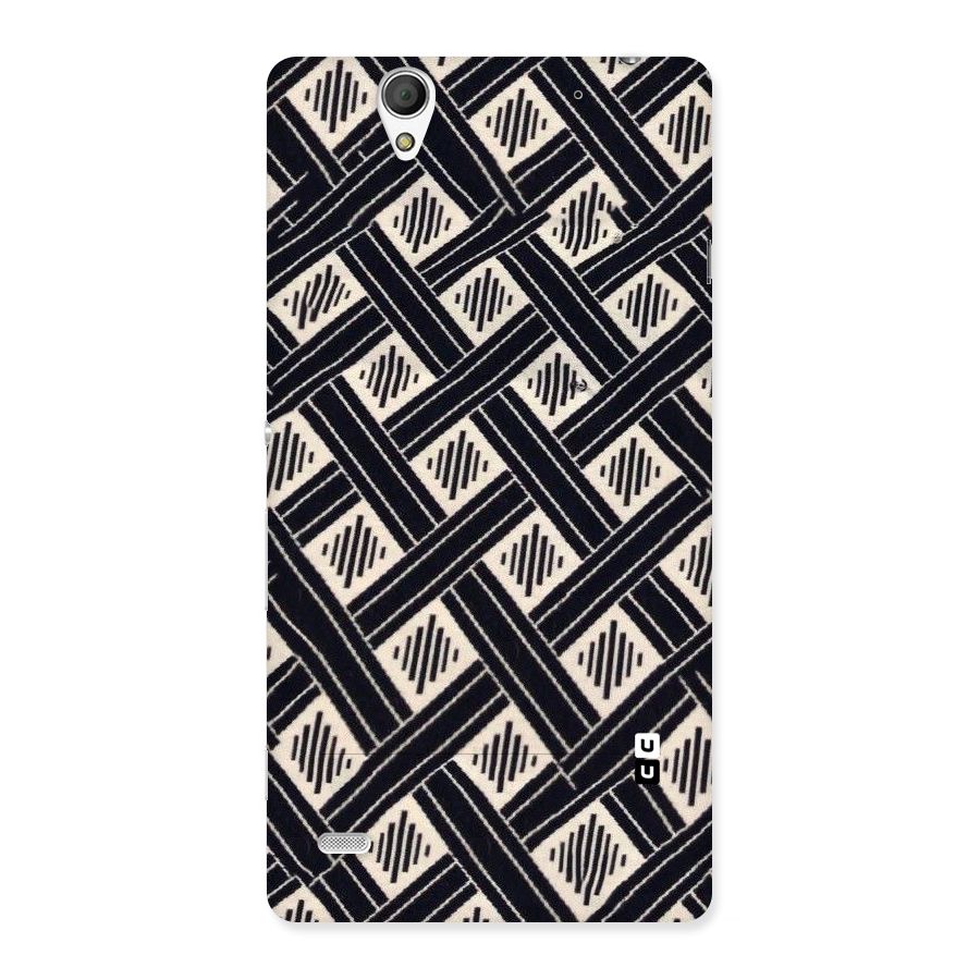 Black Beige Criscros Back Case for Sony Xperia C4
