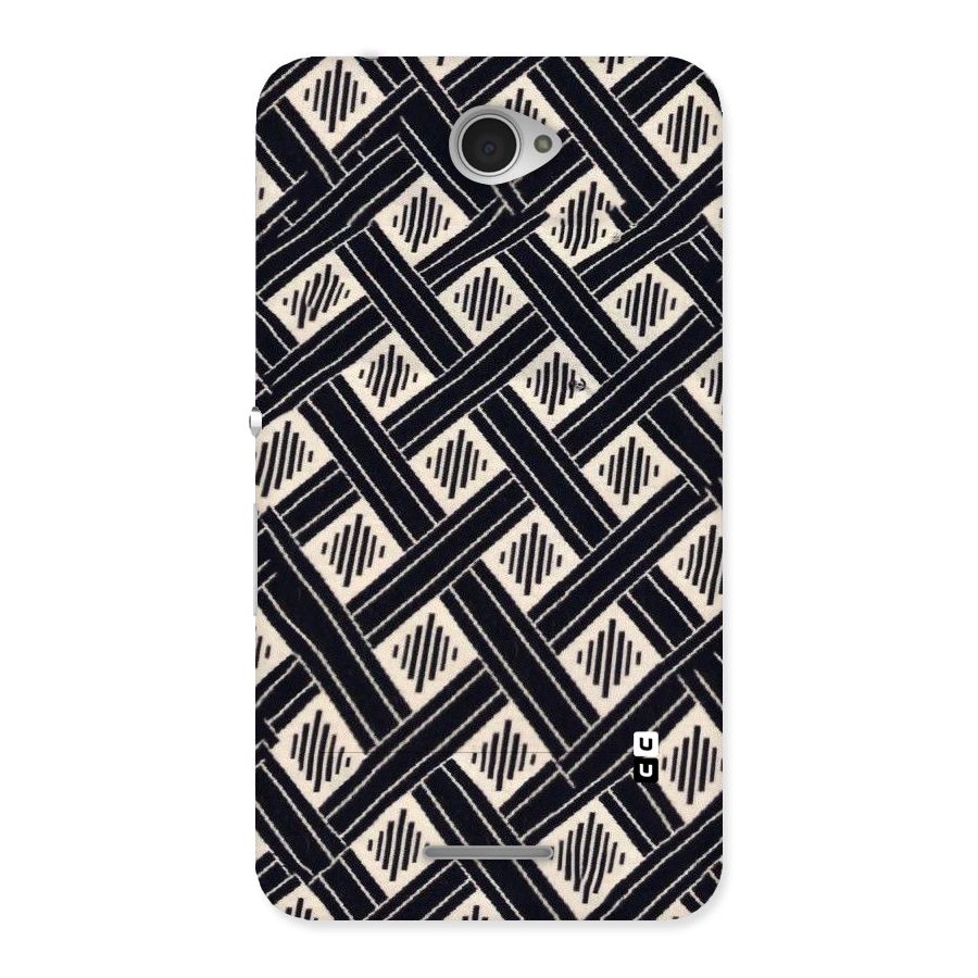 Black Beige Criscros Back Case for Sony Xperia E4