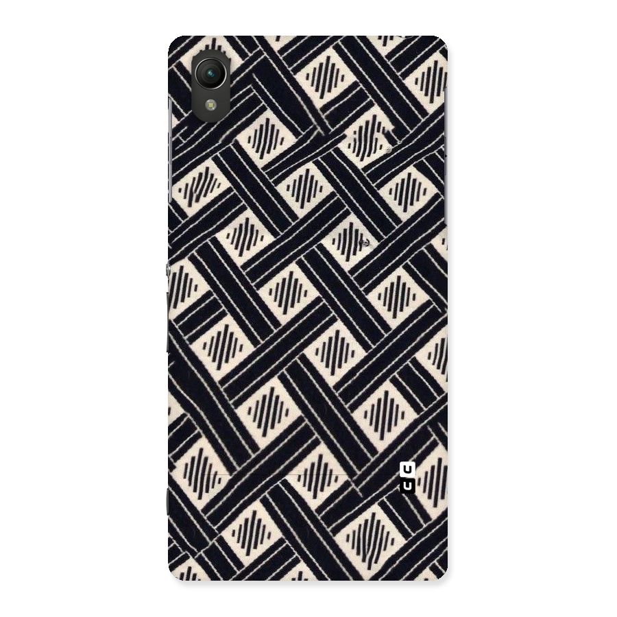 Black Beige Criscros Back Case for Sony Xperia Z2