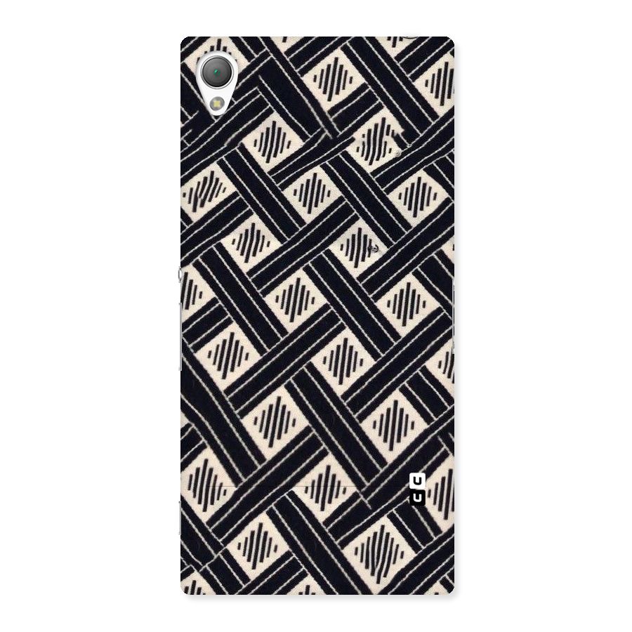 Black Beige Criscros Back Case for Sony Xperia Z3