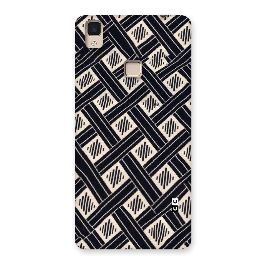 Black Beige Criscros Back Case for V3 Max