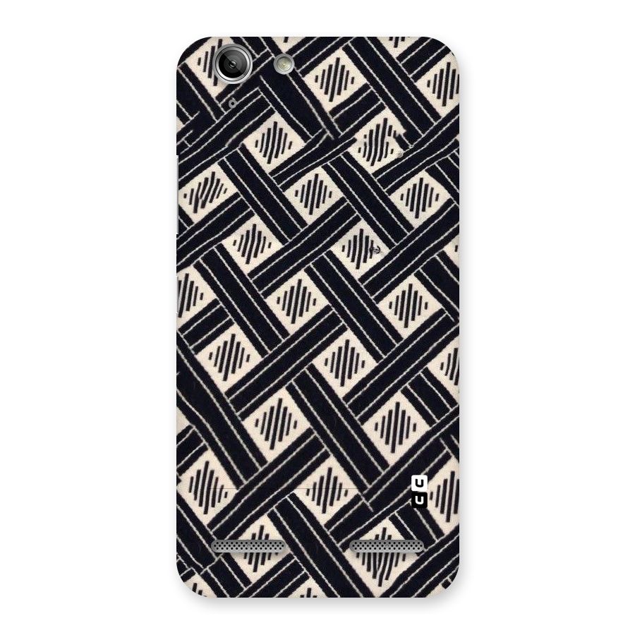 Black Beige Criscros Back Case for Vibe K5