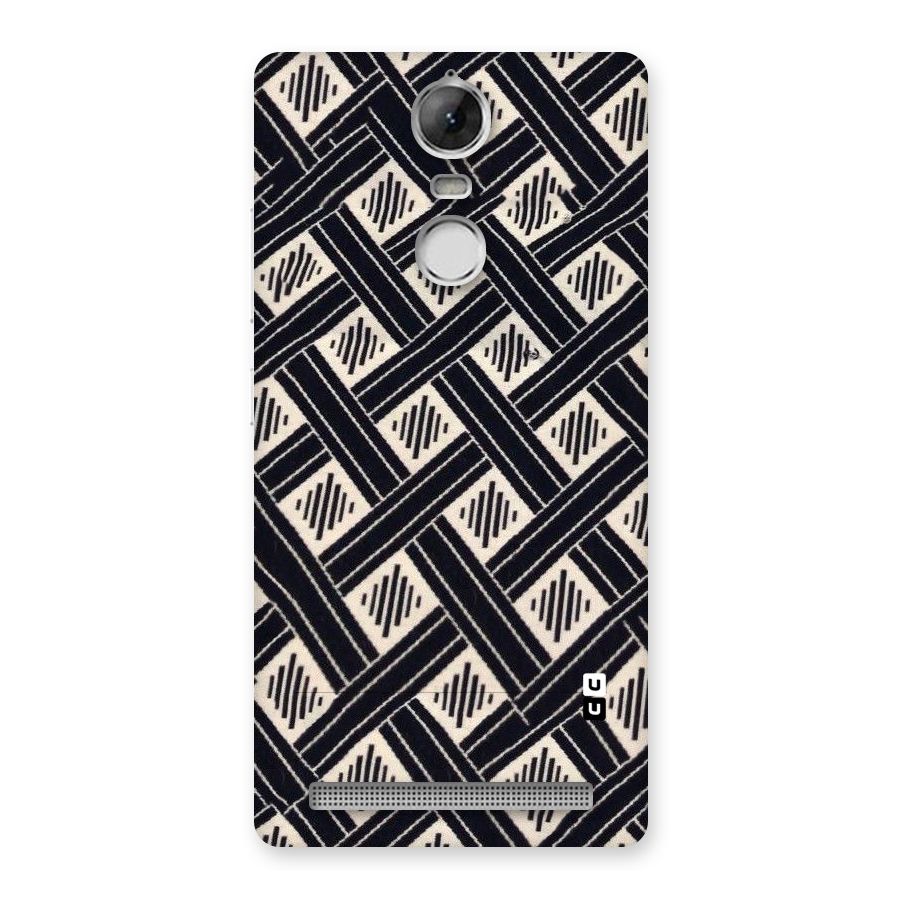 Black Beige Criscros Back Case for Vibe K5 Note
