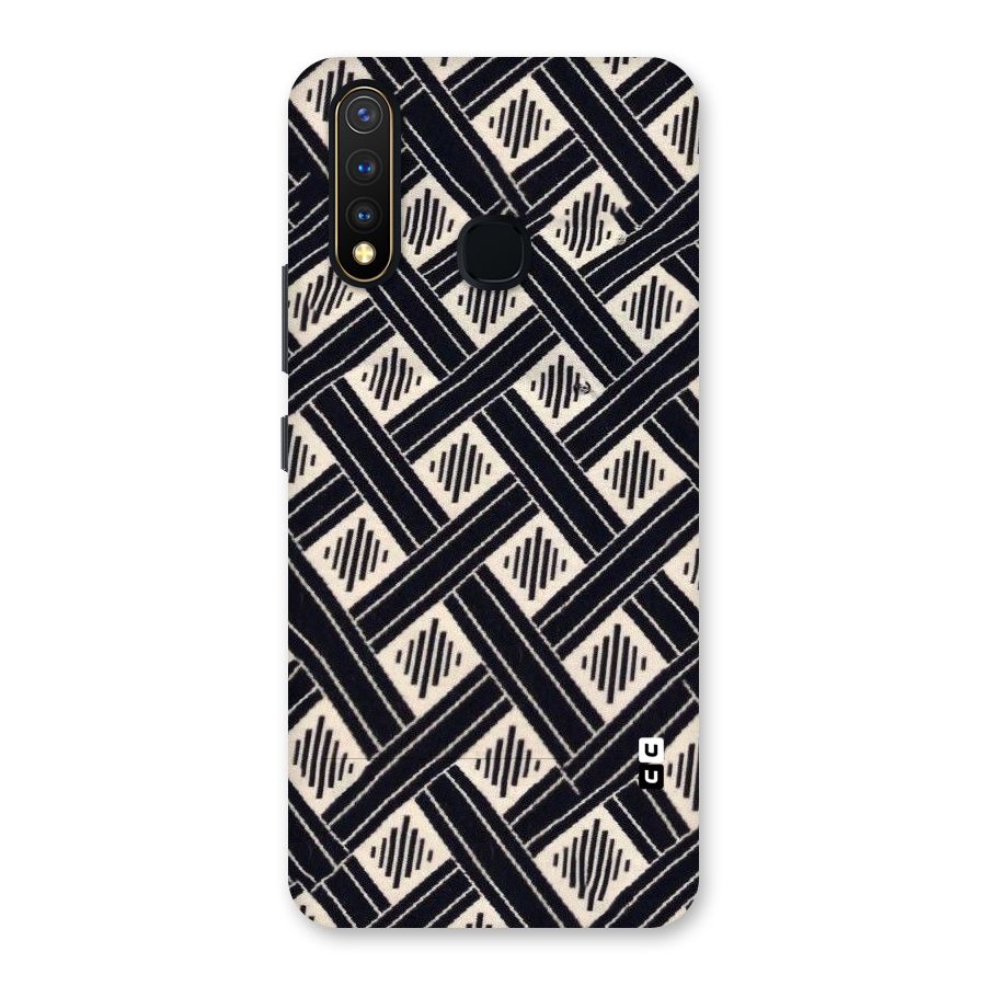 Black Beige Criscros Back Case for Vivo U20