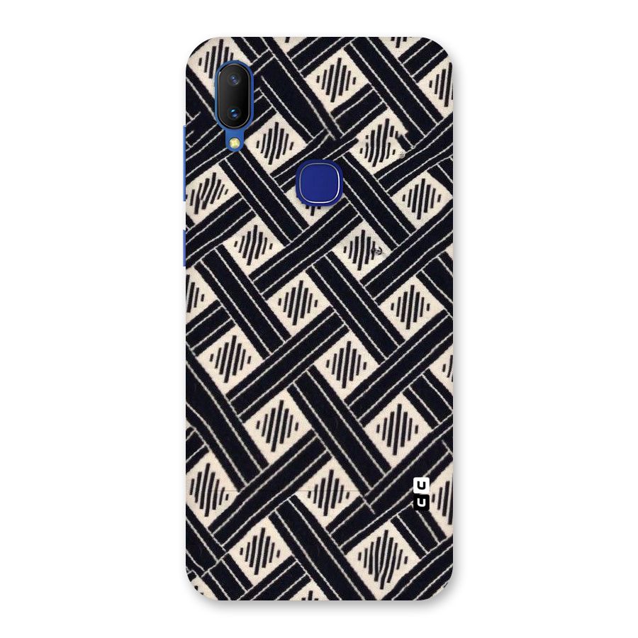 Black Beige Criscros Back Case for Vivo V11