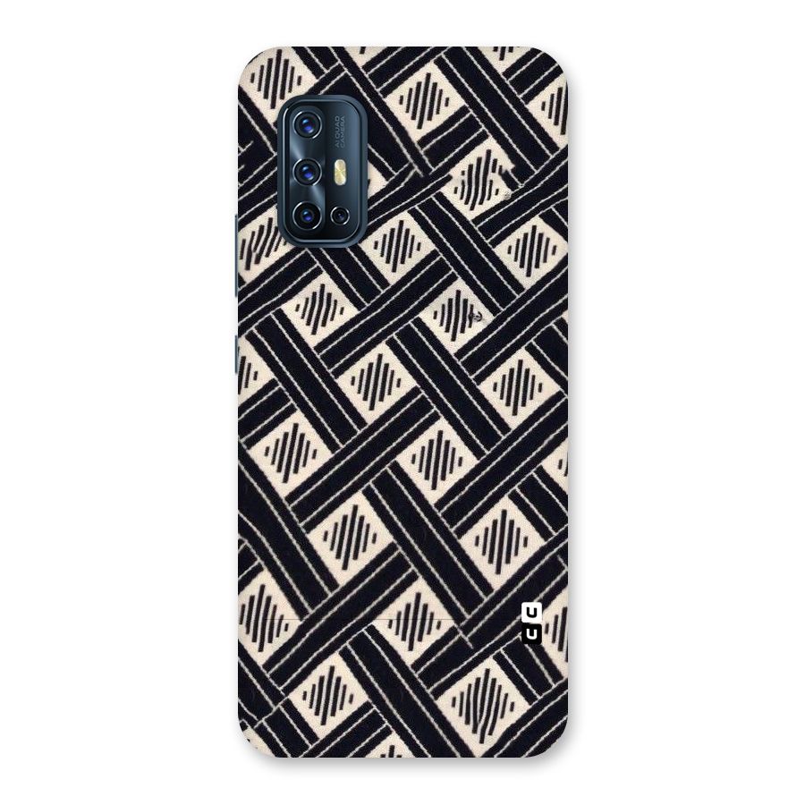 Black Beige Criscros Back Case for Vivo V17