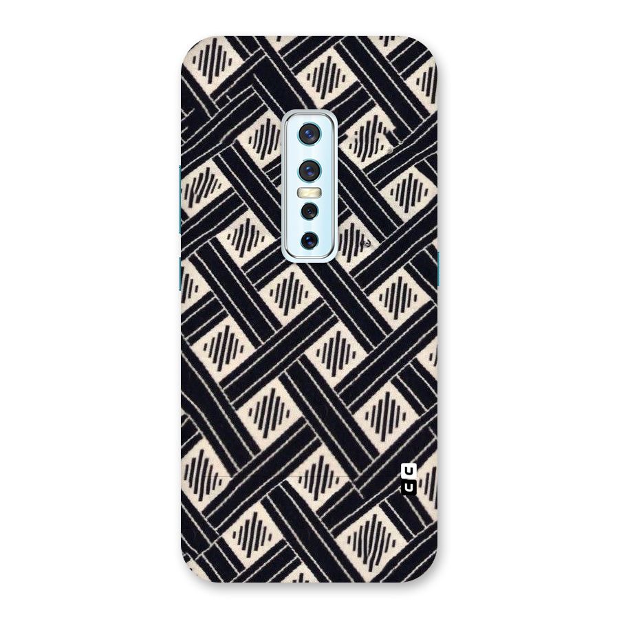 Black Beige Criscros Back Case for Vivo V17 Pro