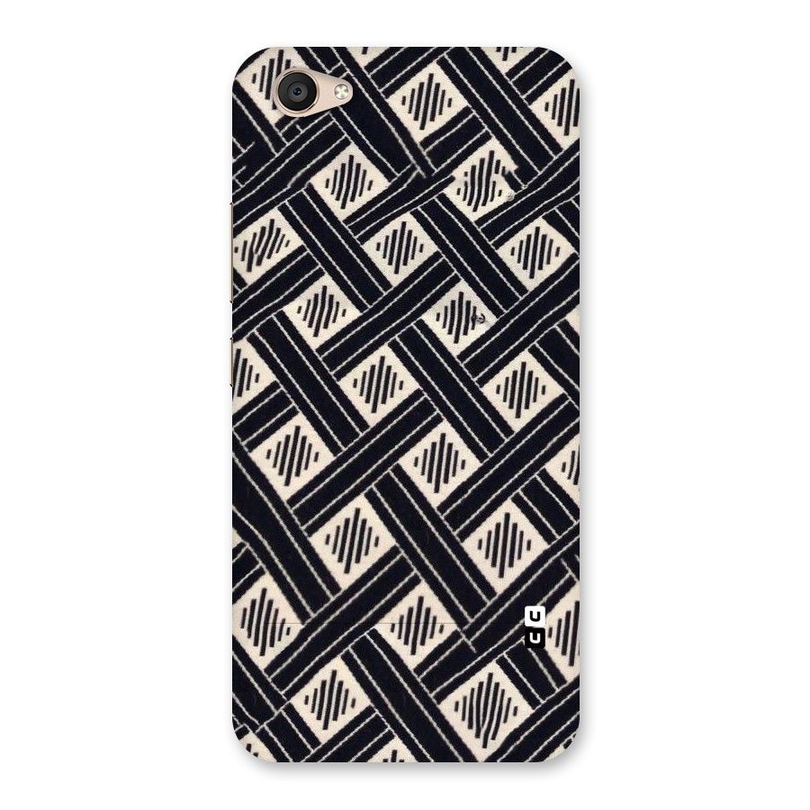 Black Beige Criscros Back Case for Vivo V5 Plus