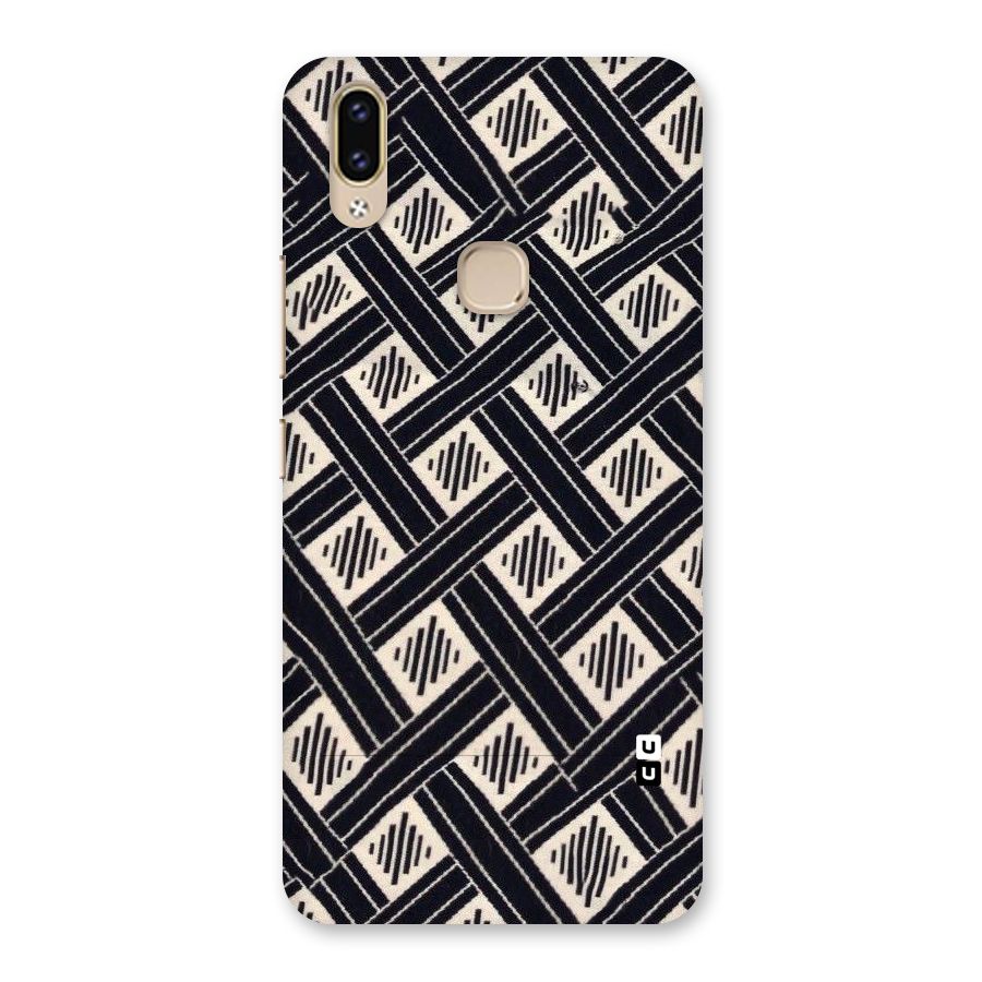 Black Beige Criscros Back Case for Vivo V9 Youth