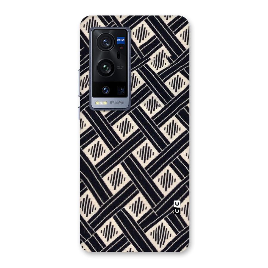 Black Beige Criscros Back Case for Vivo X60 Pro Plus