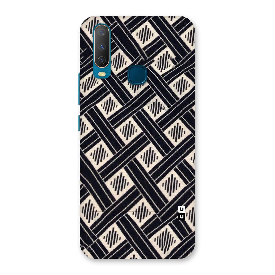 Black Beige Criscros Back Case for Vivo Y17