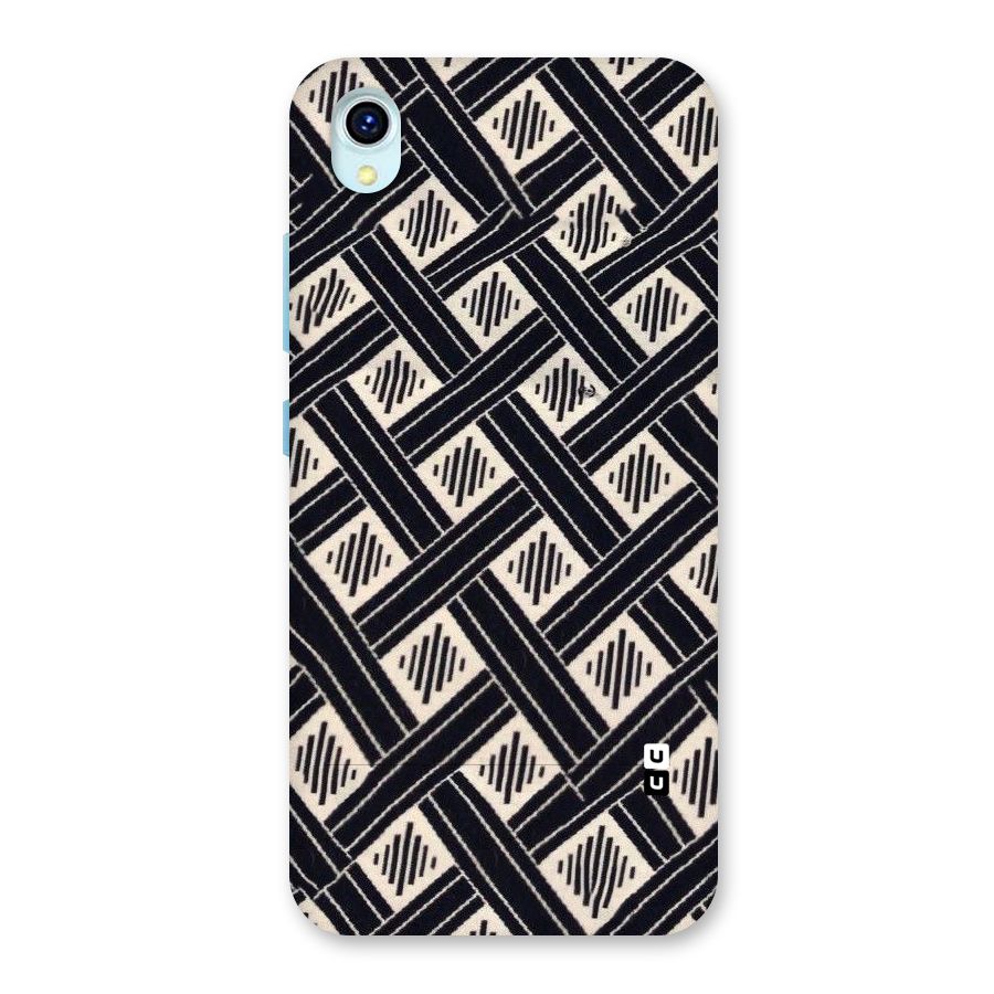 Black Beige Criscros Back Case for Vivo Y1s