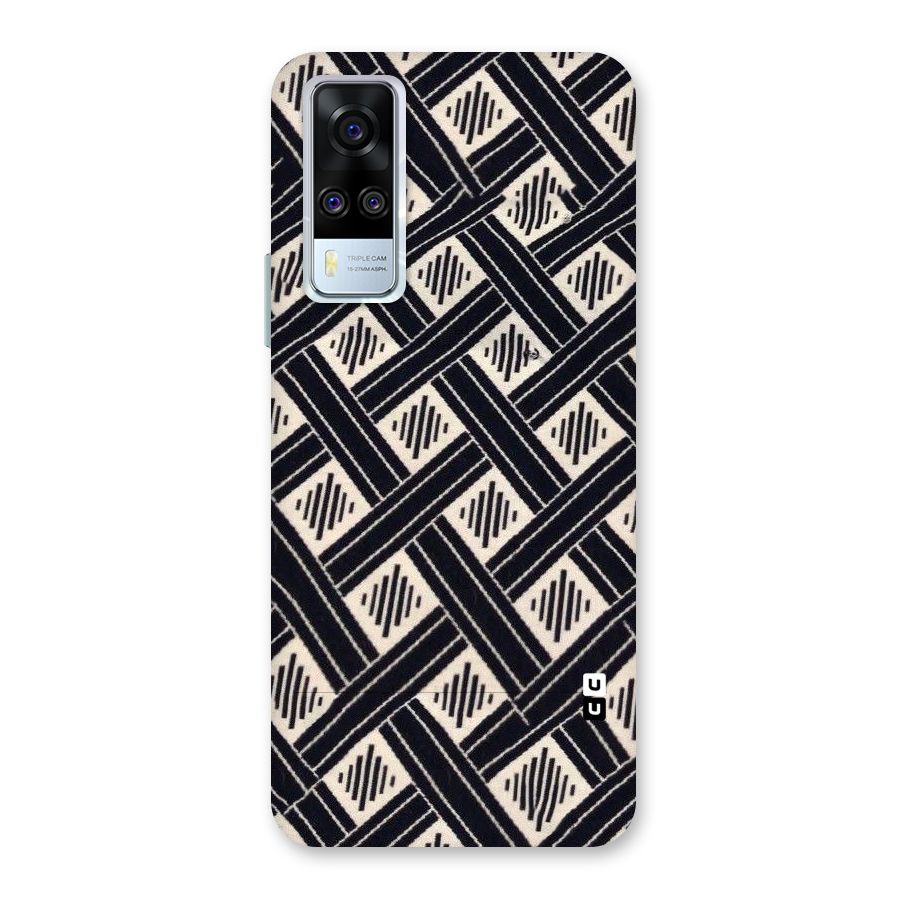 Black Beige Criscros Back Case for Vivo Y31