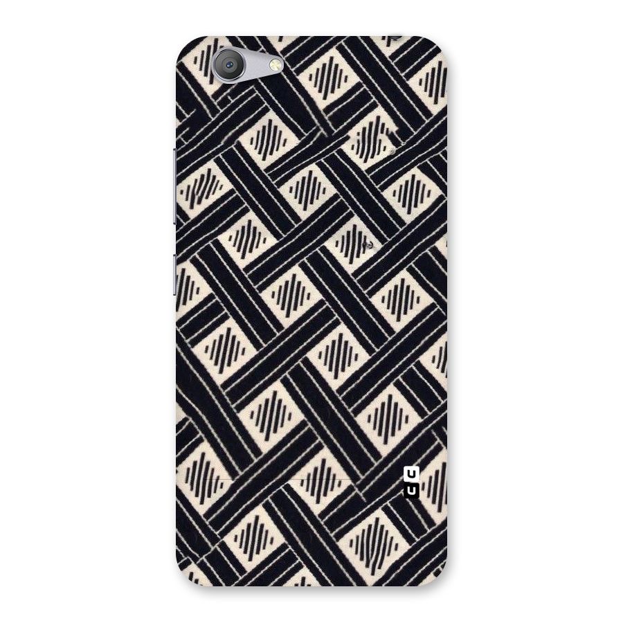 Black Beige Criscros Back Case for Vivo Y53