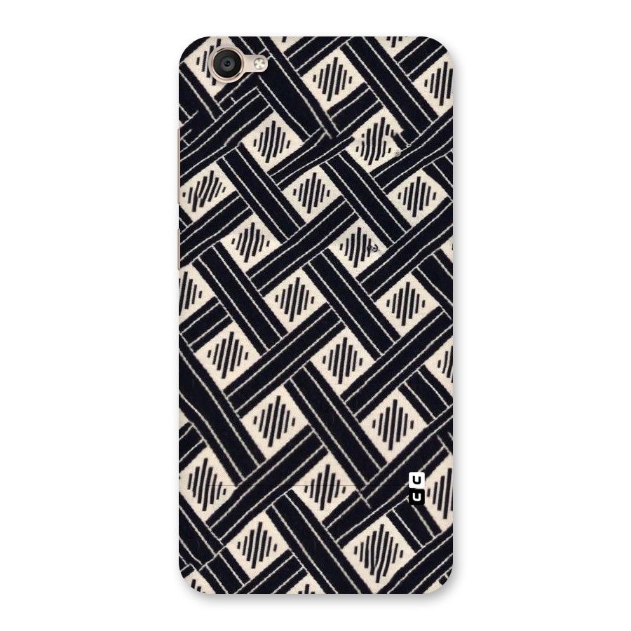 Black Beige Criscros Back Case for Vivo Y55s