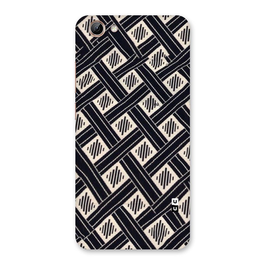 Black Beige Criscros Back Case for Vivo Y71i