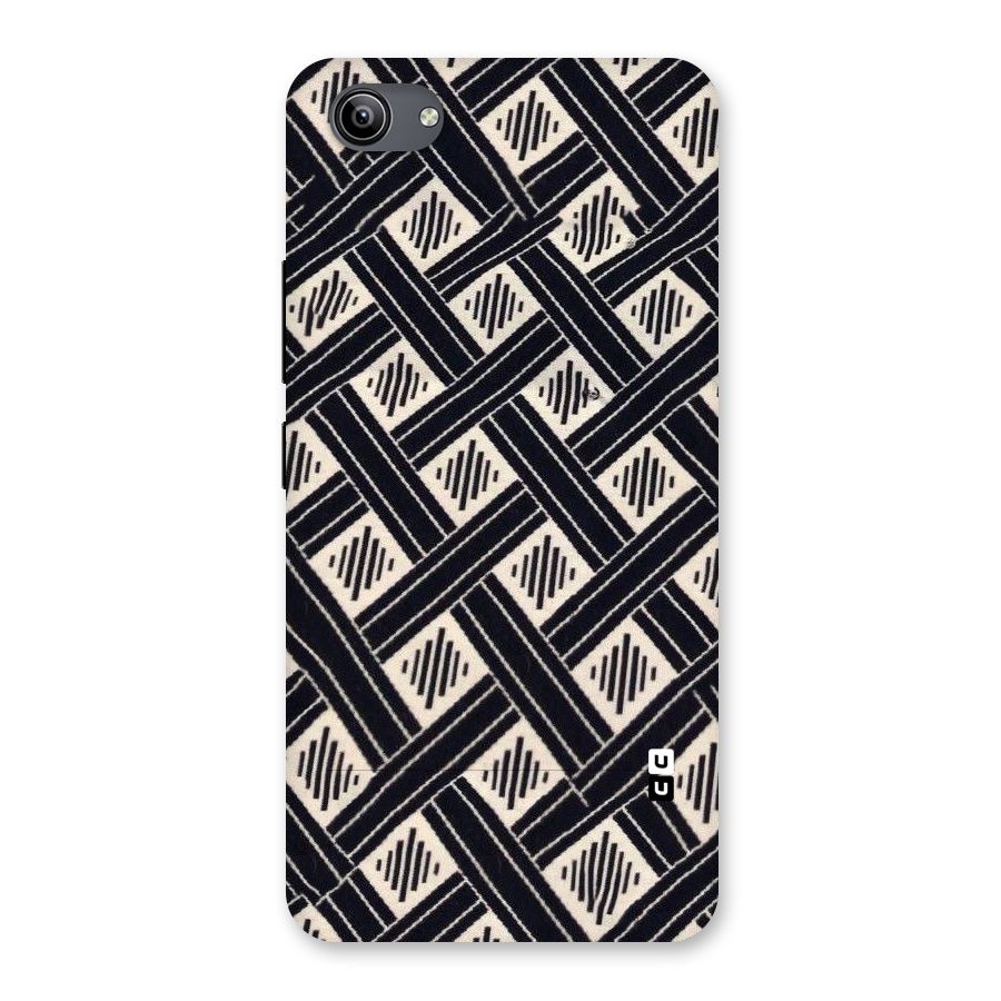 Black Beige Criscros Back Case for Vivo Y81i