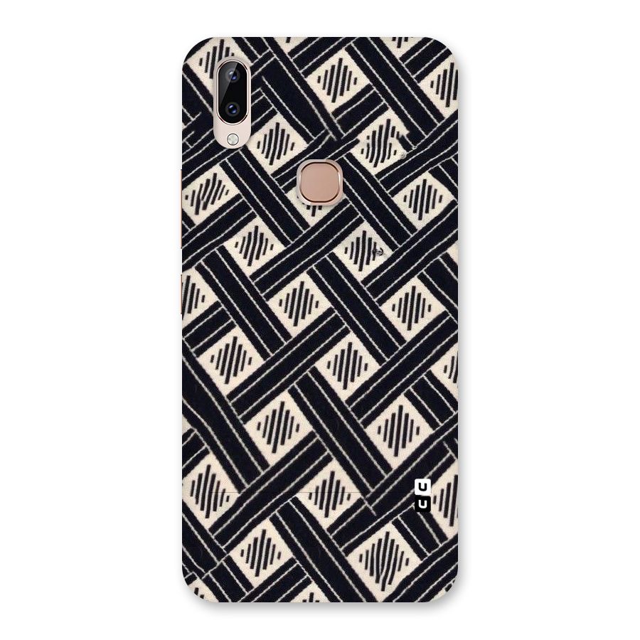 Black Beige Criscros Back Case for Vivo Y83 Pro