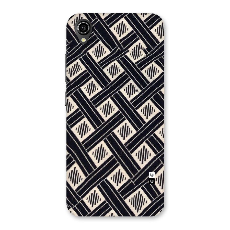 Black Beige Criscros Back Case for Vivo Y90