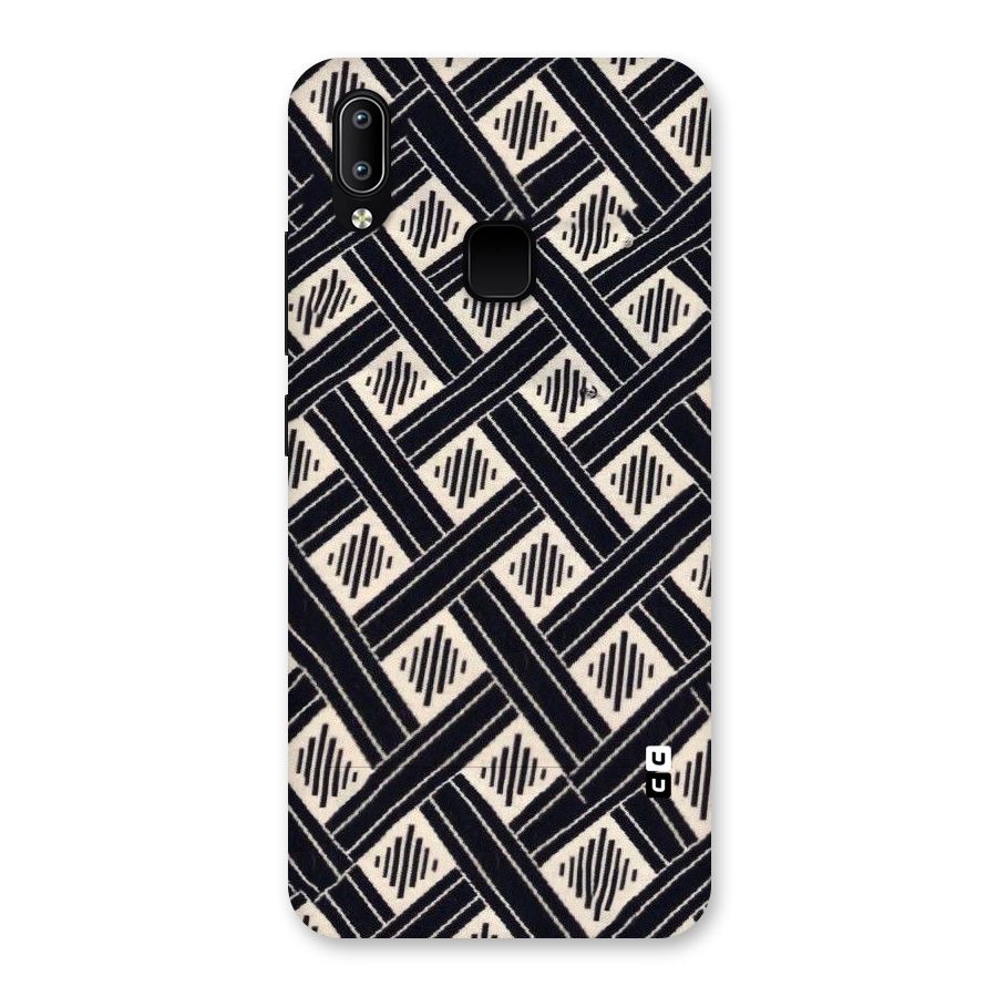 Black Beige Criscros Back Case for Vivo Y93