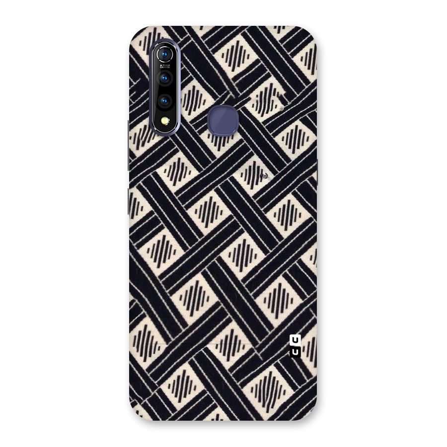 Black Beige Criscros Back Case for Vivo Z1 Pro