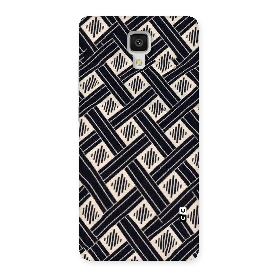 Black Beige Criscros Back Case for Xiaomi Mi 4