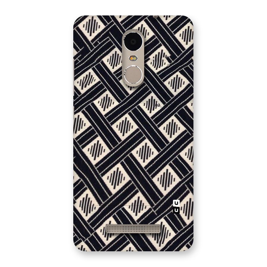 Black Beige Criscros Back Case for Xiaomi Redmi Note 3