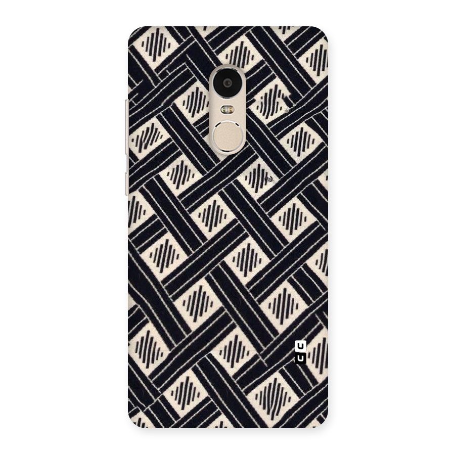 Black Beige Criscros Back Case for Xiaomi Redmi Note 4