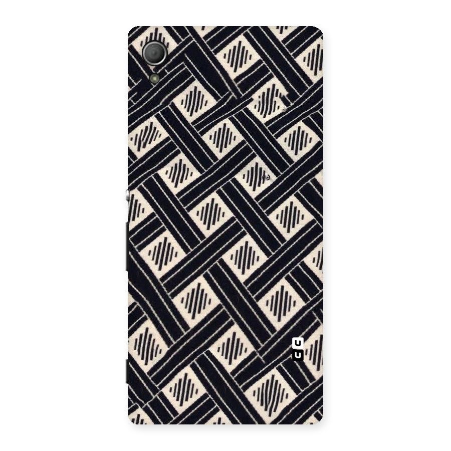 Black Beige Criscros Back Case for Xperia Z4