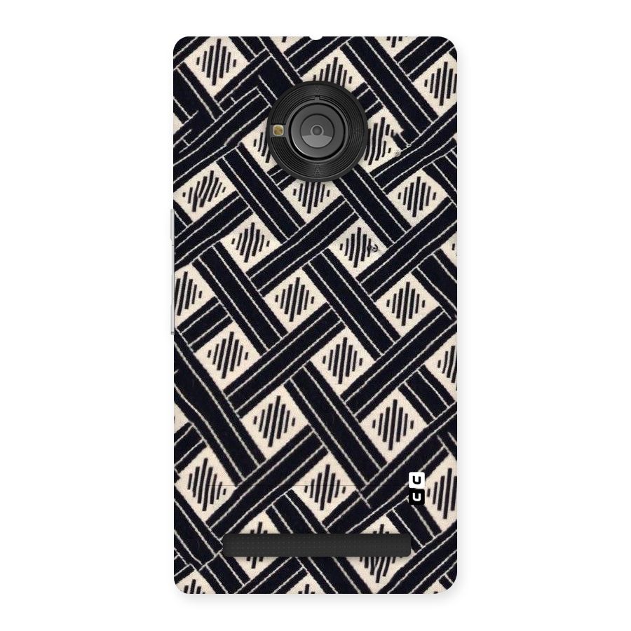 Black Beige Criscros Back Case for Yu Yuphoria