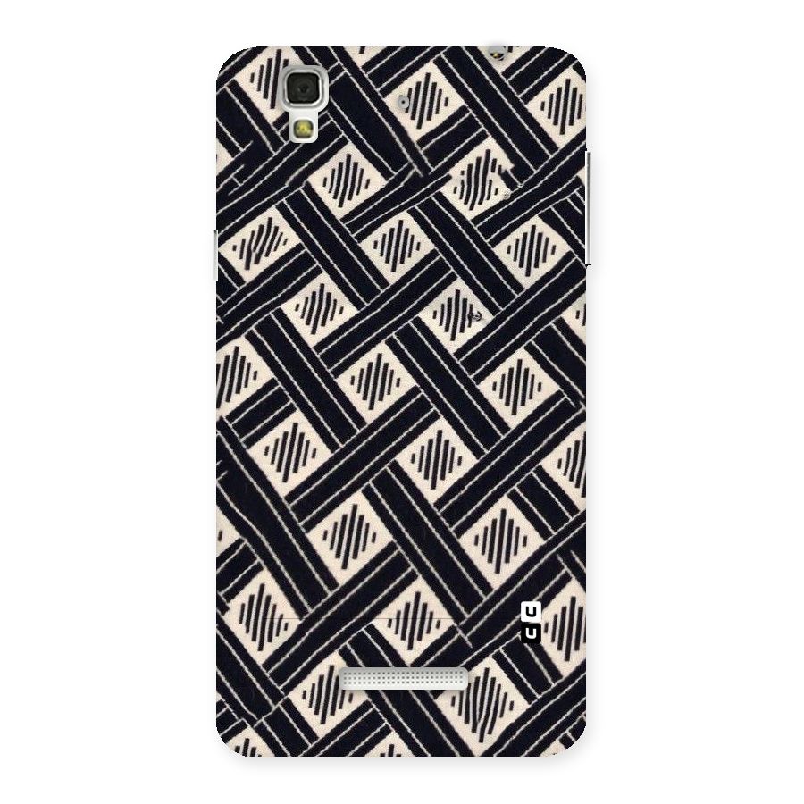 Black Beige Criscros Back Case for Yu Yureka