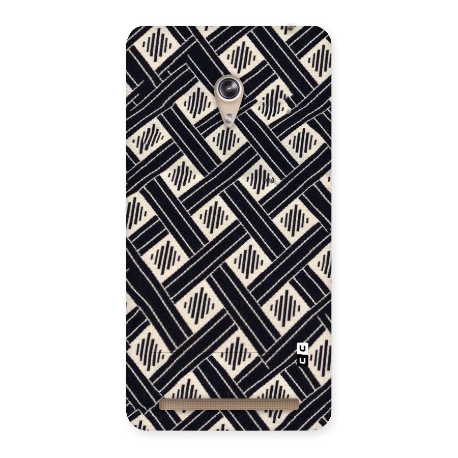 Black Beige Criscros Back Case for Zenfone 6