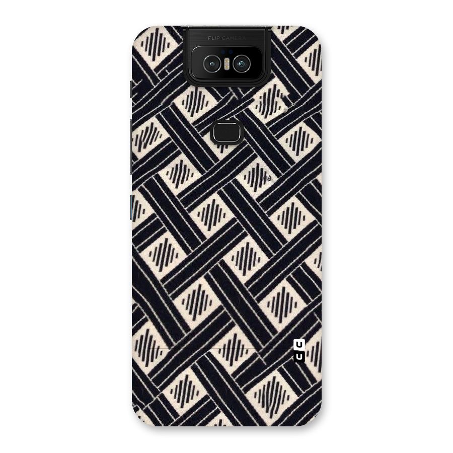 Black Beige Criscros Back Case for Zenfone 6z