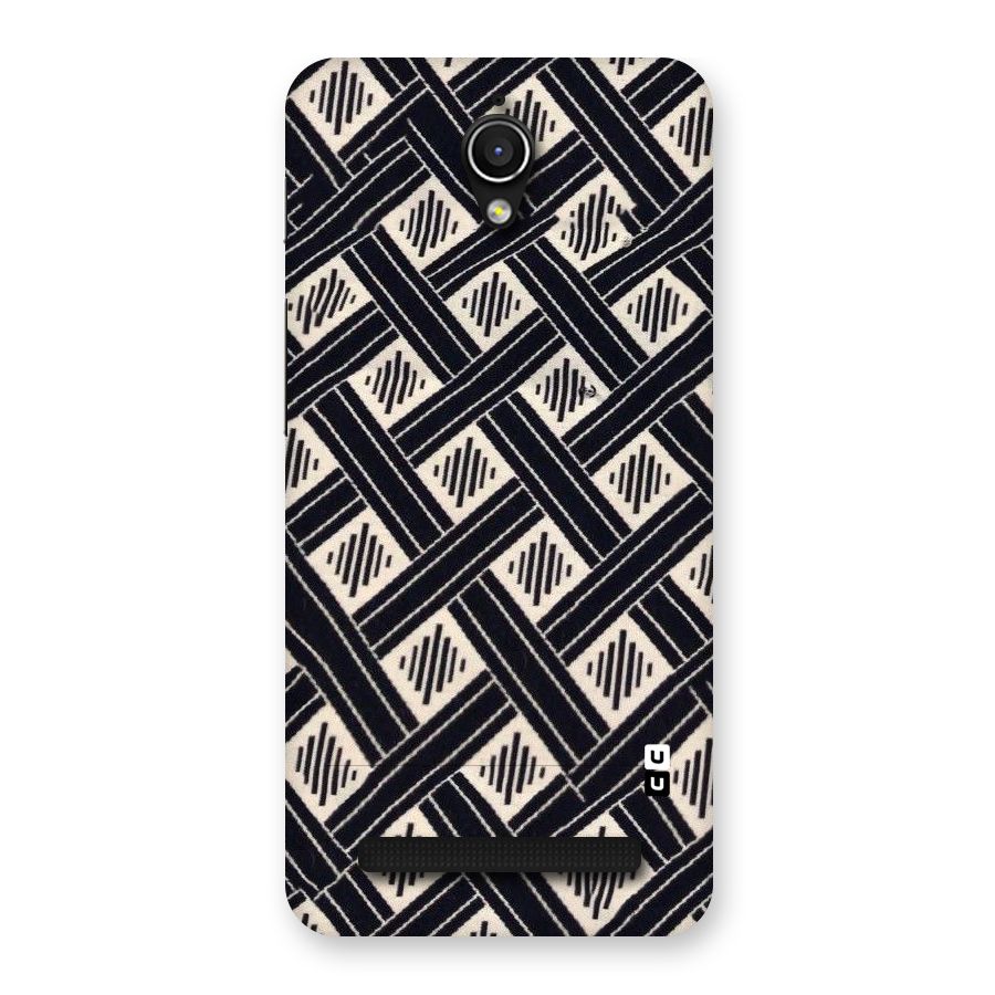 Black Beige Criscros Back Case for Zenfone Go