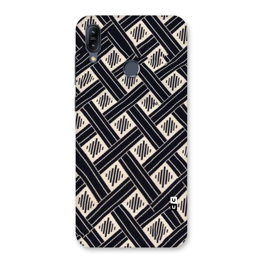 Black Beige Criscros Back Case for Zenfone Max M2