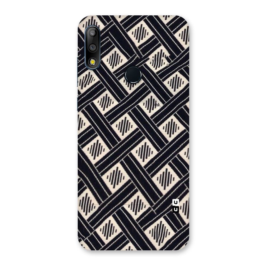 Black Beige Criscros Back Case for Zenfone Max Pro M2