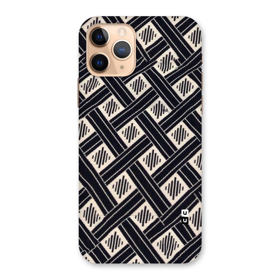 Black Beige Criscros Back Case for iPhone 11 Pro