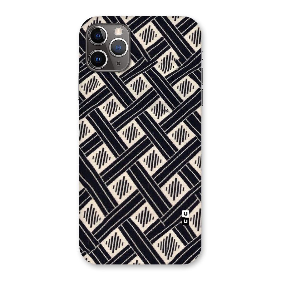 Black Beige Criscros Back Case for iPhone 11 Pro Max