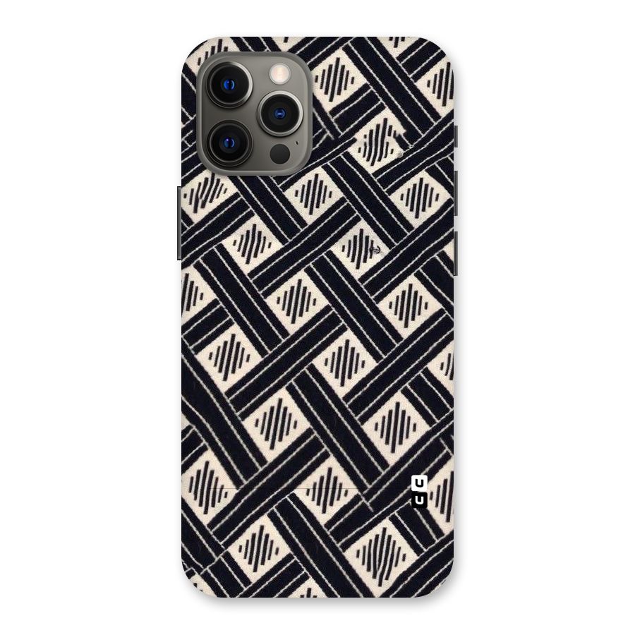 Black Beige Criscros Back Case for iPhone 12 Pro Max
