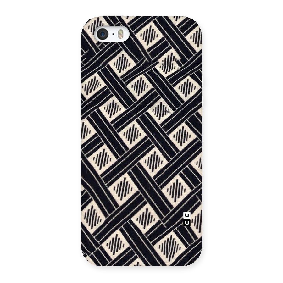 Black Beige Criscros Back Case for iPhone 5 5S