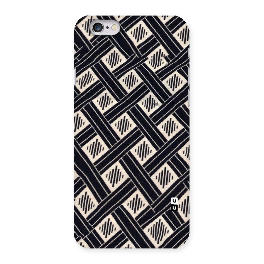 Black Beige Criscros Back Case for iPhone 6 6S